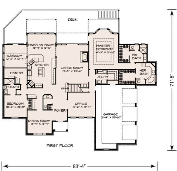 European Floor Plan - Main Floor Plan #140-114