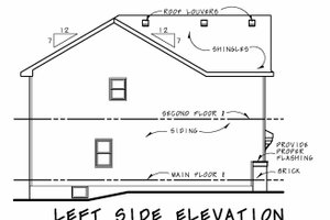 Exterior - Other Elevation for Country House Plan #20-2149 - 4 bed, 2.5 bath