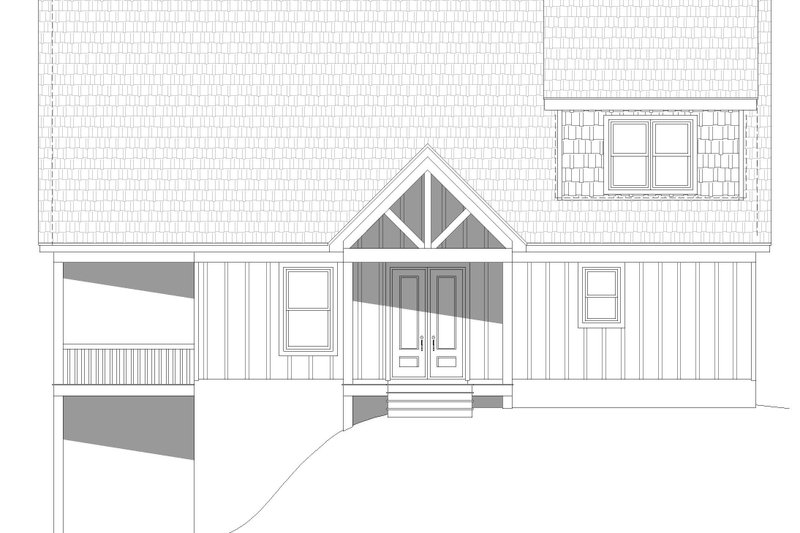 House Design - Exterior - Front Elevation 3 for Traditional House Plan #932-509 - 3 bed, 2.5 bath