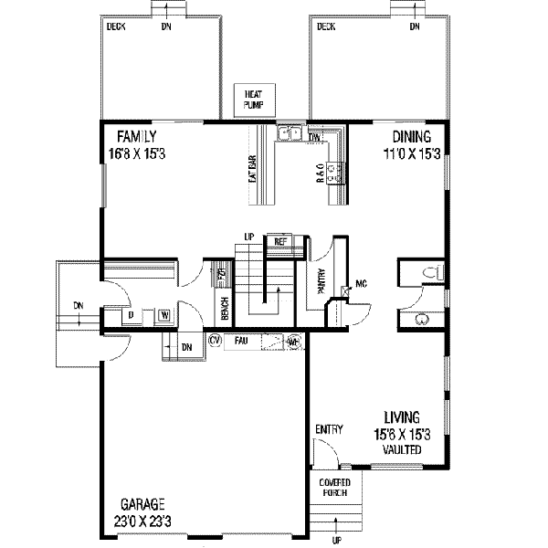Dream House Plan - Traditional Floor Plan - Main Floor Plan #60-613