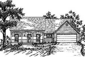 Ranch Exterior - Front Elevation Plan #36-125
