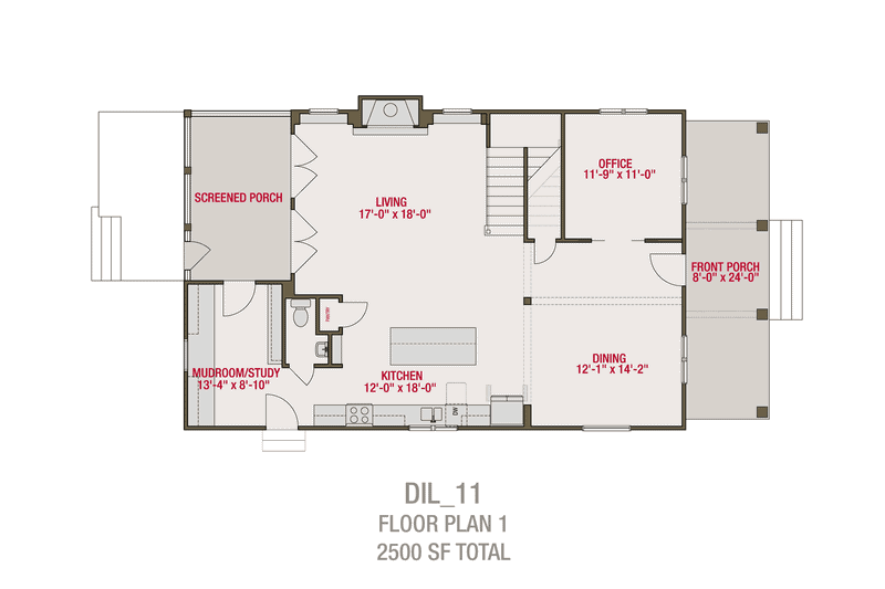 Dream House Plan - Floor Plan - Main Floor for Traditional House Plan #461-61 - 4 bed, 2.5 bath