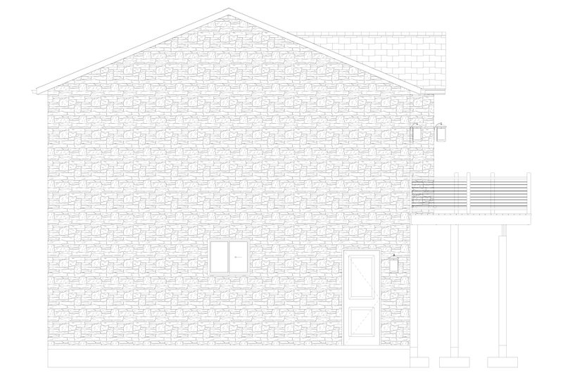 House Blueprint - Exterior - Other Elevation 2 for Barndominium House Plan #1060-482 - 2 bed, 1.5 bath