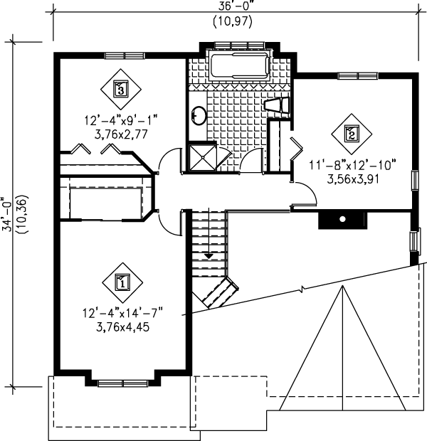 Home Plan - European Floor Plan - Upper Floor Plan #25-2274