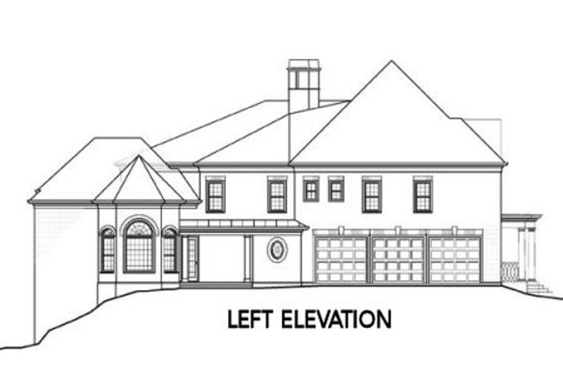 Home Plan - Exterior - Other Elevation 1 for European House Plan #119-357 - 5 bed, 6 bath