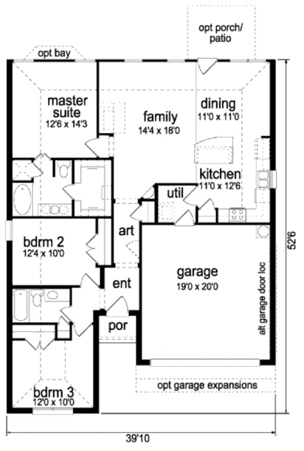 Traditional Floor Plan - Main Floor Plan #84-324