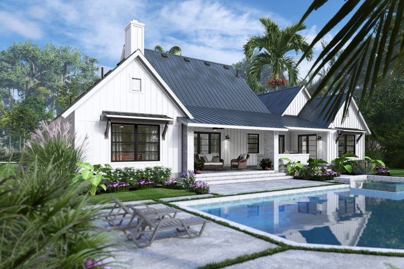 Dream House Plan - Exterior - Other Elevation 3 for Farmhouse House Plan #120-284 - 3 bed, 3.5 bath