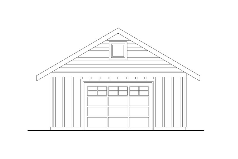 House Blueprint - Exterior - Rear Elevation for Craftsman House Plan #124-1421, 0 bath