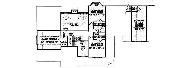 Country Floor Plan - Upper Floor Plan #40-129