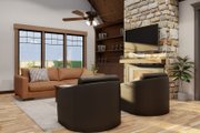 European Style House Plan - 3 Beds 2 Baths 2099 Sq/Ft Plan #17-2257 