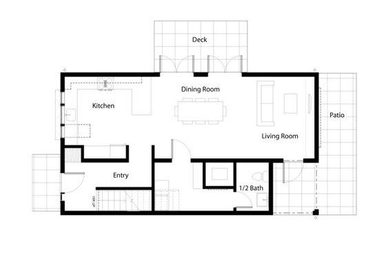 Floor Plan - Main Floor for Traditional House Plan #497-39 - 3 bed, 3 bath