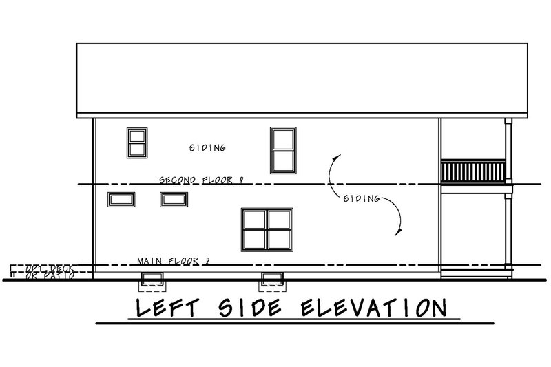 Architectural House Design - Exterior - Other Elevation for Country House Plan #20-2515 - 3 bed, 2.5 bath
