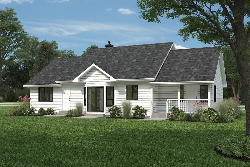 Architectural House Design - Rear elevation crawlspace version
