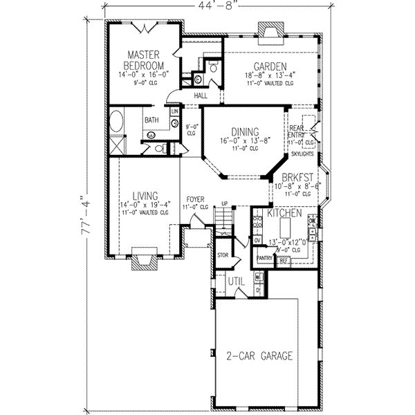 Architectural House Design - European Floor Plan - Main Floor Plan #410-360