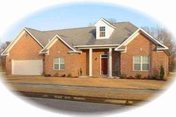 Exterior - Front Elevation for European House Plan #81-1561 - 3 bed, 2 bath