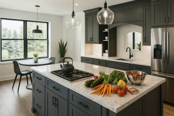 Interior - Kitchen for European House Plan #928-20 - 3 bed, 3 bath