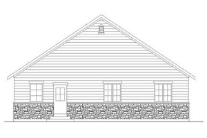 Exterior - Rear Elevation for Ranch House Plan #5-234 - 5 bed, 3 bath