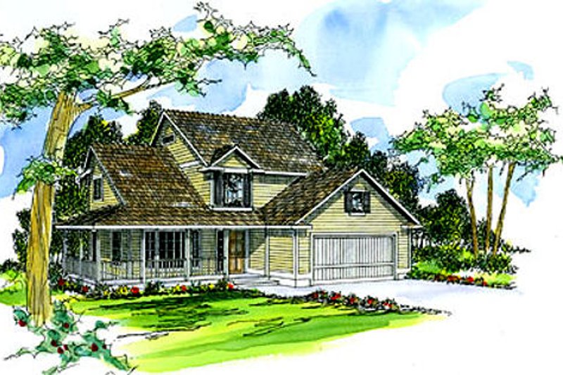 Home Plan - Farmhouse Exterior - Front Elevation Plan #124-196