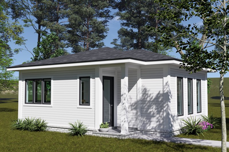 Dream House Plan - Exterior - Other Elevation for Contemporary House Plan #513-2416 - 1 bed, 1 bath