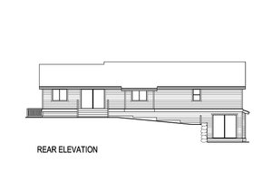 Exterior - Rear Elevation for Traditional House Plan #569-93 - 3 bed, 2.5 bath