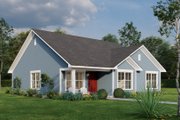 Cottage Style House Plan - 3 Beds 2 Baths 1279 Sq/Ft Plan #923-356 