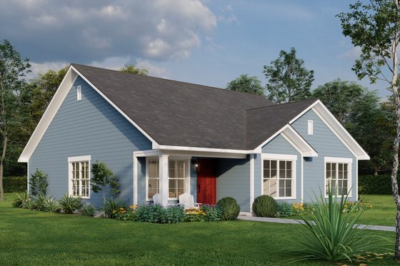 Exterior - Front Elevation 3 for Cottage House Plan #923-356 - 3 bed, 2 bath
