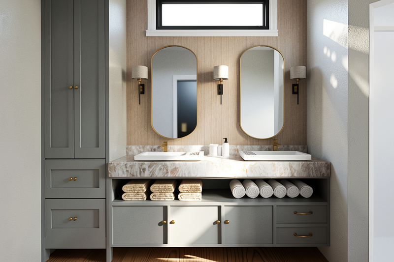 House Blueprint - Interior - Master Bathroom for Modern House Plan #1064-503 - 3 bed, 3 bath