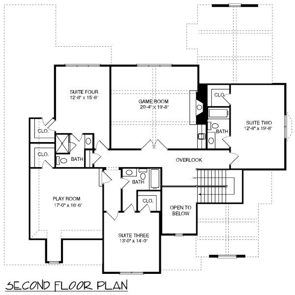 European Floor Plan - Upper Floor Plan #413-891