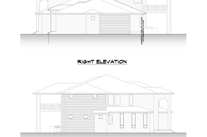 House Blueprint - Exterior - Other Elevation 3 for Mediterranean House Plan #1066-111 - 7 bed, 6.5 bath