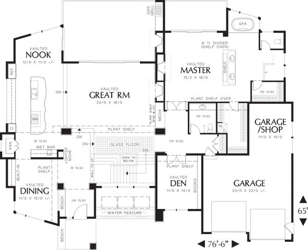 Architectural House Design - Modern Floor Plan - Main Floor Plan #48-457