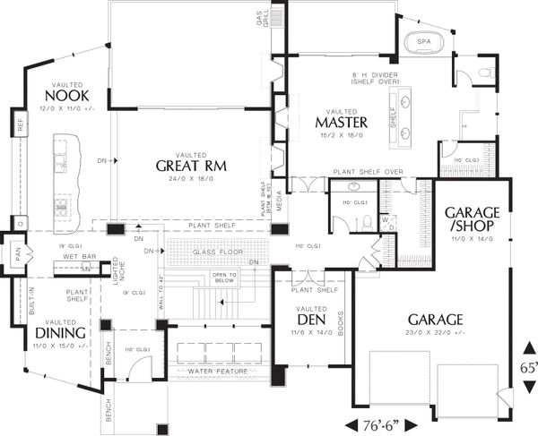 House Blueprint - Modern Floor Plan - Main Floor Plan #48-457