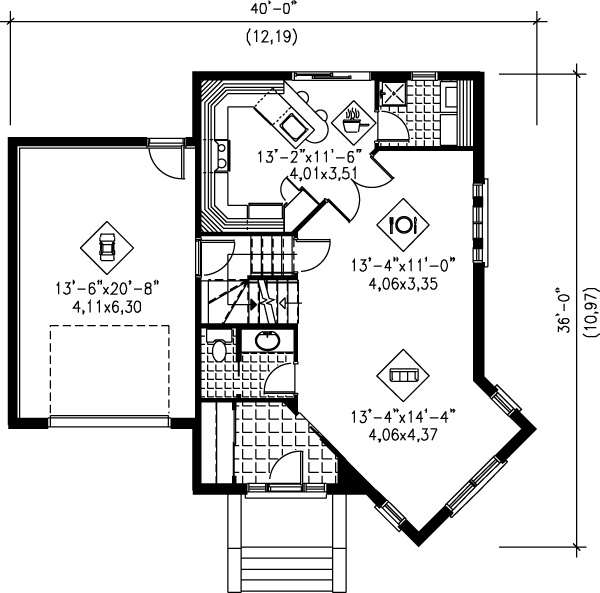 Dream House Plan - European Floor Plan - Main Floor Plan #25-2003