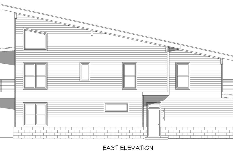 House Blueprint - Exterior - Other Elevation for Contemporary House Plan #932-934 - 4 bed, 3.5 bath