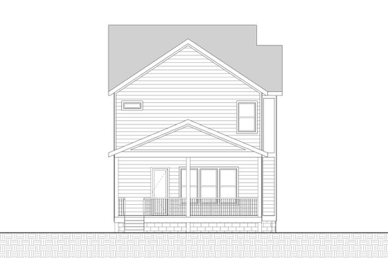 Exterior - Rear Elevation 1 for Modern House Plan #1085-1 - 3 bed, 2.5 bath