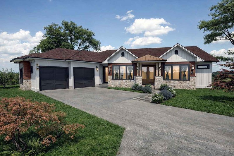 House Blueprint - Exterior - Front Elevation 3 for Country House Plan #1101-58 - 3 bed, 3.5 bath