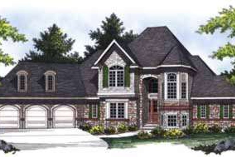Architectural House Design - European Exterior - Front Elevation Plan #70-848