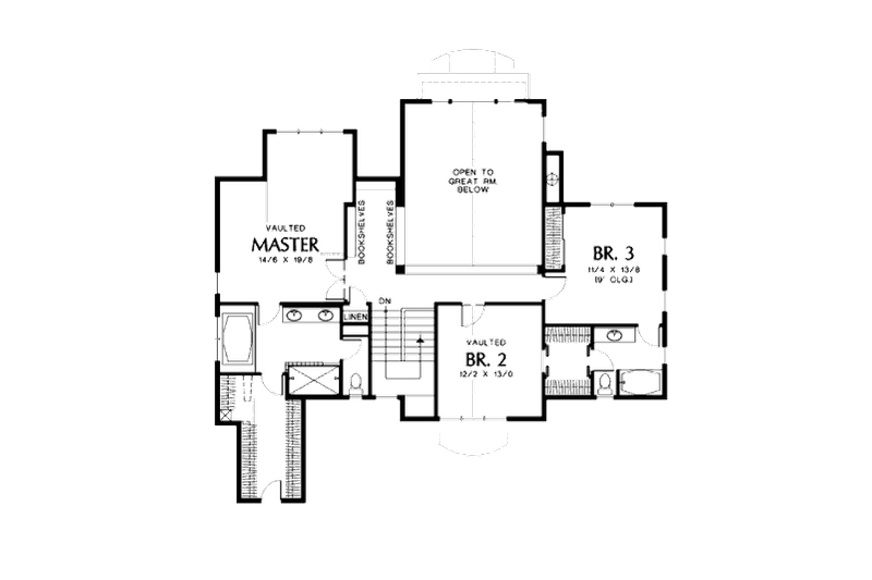 Home Plan - Floor Plan - Upper Floor for Traditional House Plan #48-382 - 4 bed, 4 bath