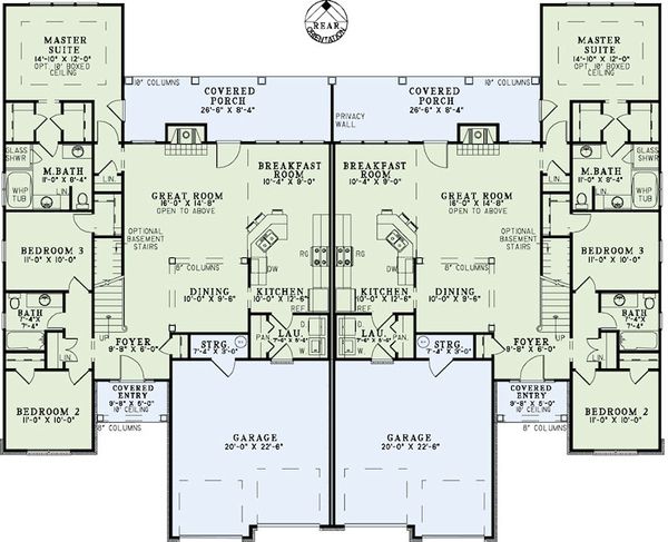 Dream House Plan - Country Floor Plan - Main Floor Plan #17-2402