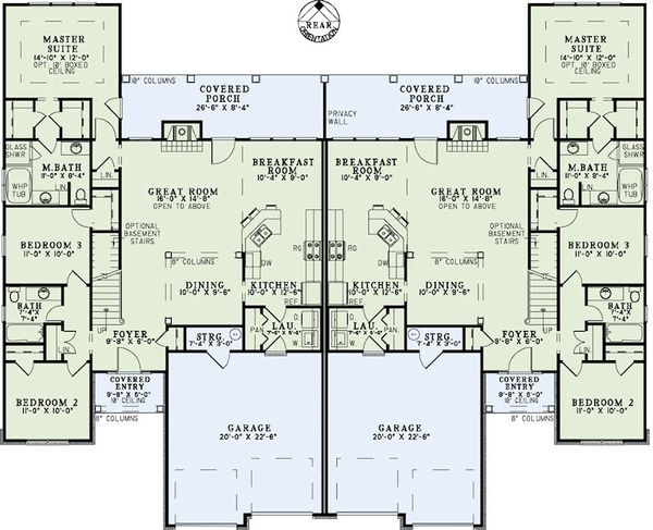 House Design - Country Floor Plan - Main Floor Plan #17-2402