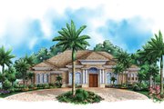 Mediterranean Style House Plan - 3 Beds 3.5 Baths 3218 Sq/Ft Plan #27-442 