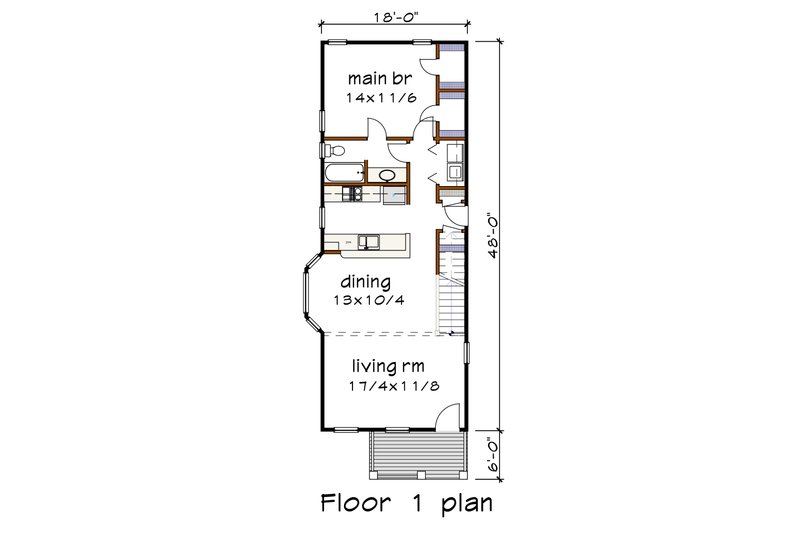 Dream House Plan - Floor Plan - Main Floor for Bungalow House Plan #79-175 - 3 bed, 2 bath
