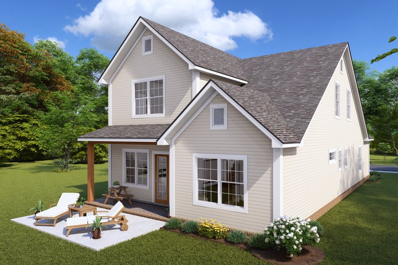House Plan Design - Exterior - Other Elevation 1 for Cottage House Plan #513-2248 - 4 bed, 2.5 bath