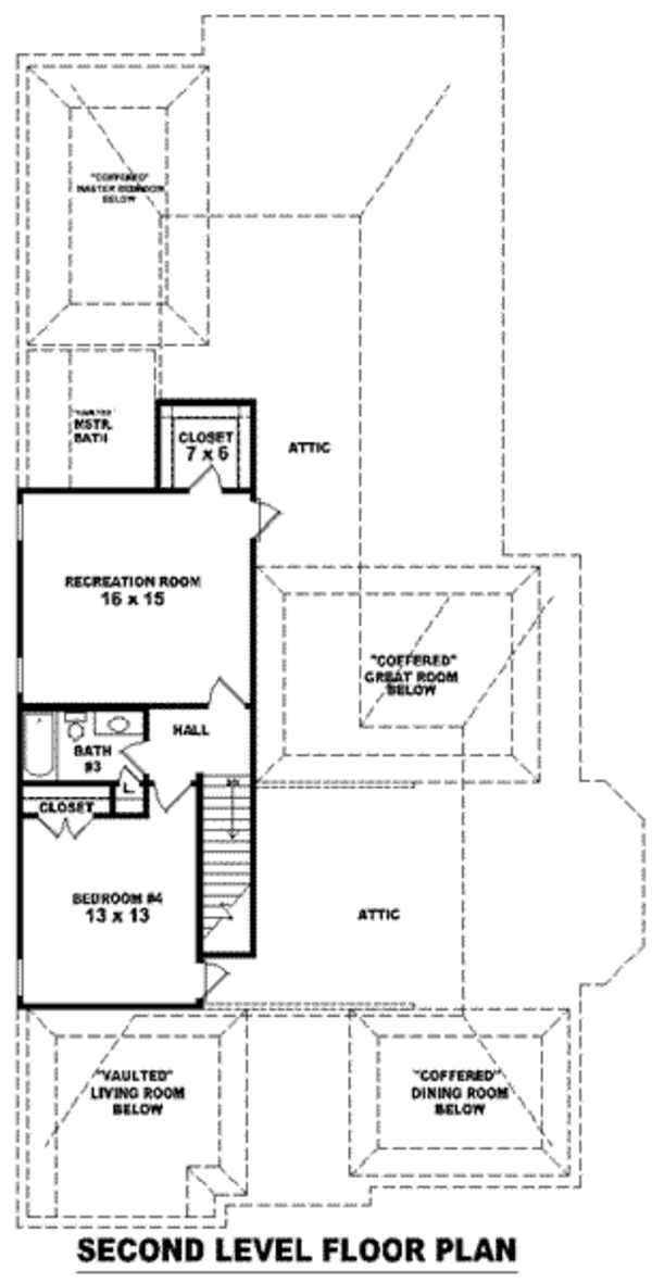 European Floor Plan - Upper Floor Plan #81-1280