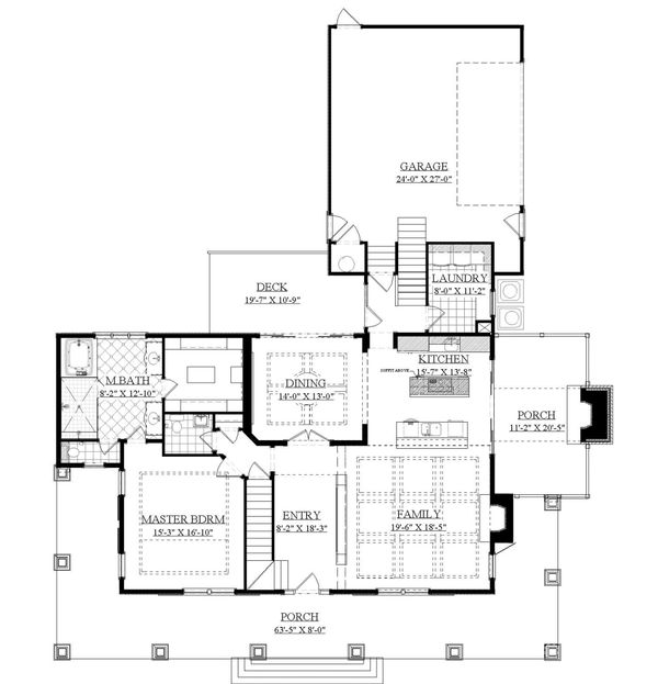Country Floor Plan - Main Floor Plan #1071-10