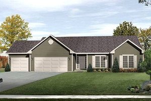 Ranch Exterior - Front Elevation Plan #22-526