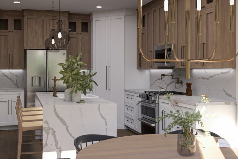 House Blueprint - Interior - Dining Room 2 for Farmhouse House Plan #455-632 - 3 bed, 2 bath