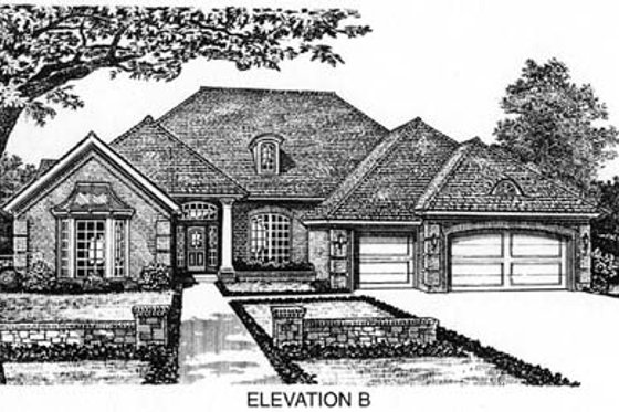 Exterior - Other Elevation for European House Plan #310-546 - 4 bed, 3 bath