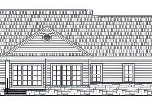 Exterior - Rear Elevation for Country House Plan #21-611 - 3 bed, 2 bath