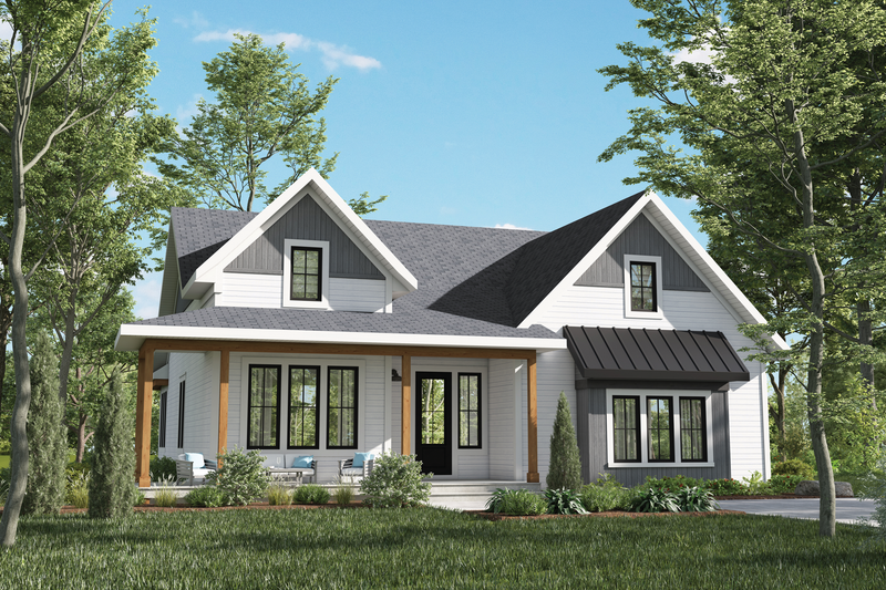 Farmhouse Style House Plan - 3 Beds 2 Baths 1604 Sq/Ft Plan #25-4958