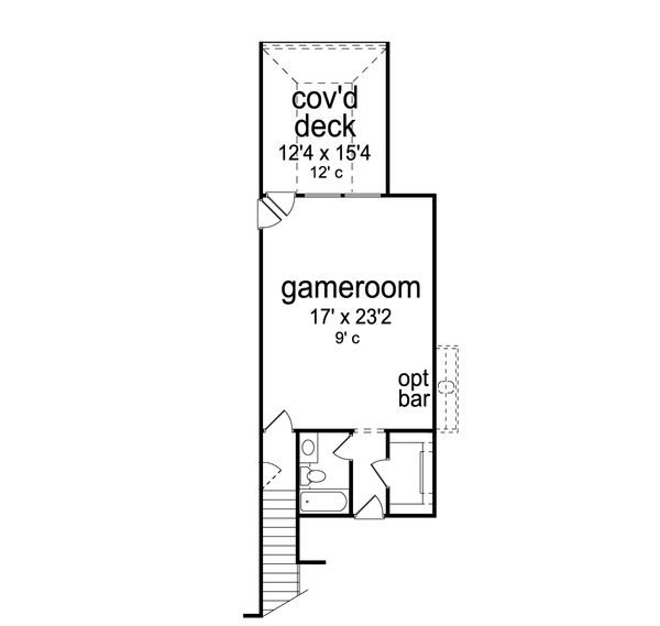 Traditional Floor Plan - Upper Floor Plan #84-603